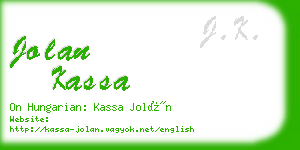 jolan kassa business card